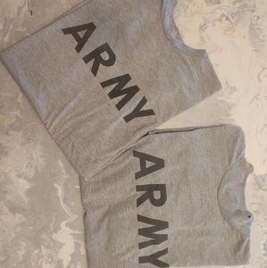 Two Army Issue PT Shirts